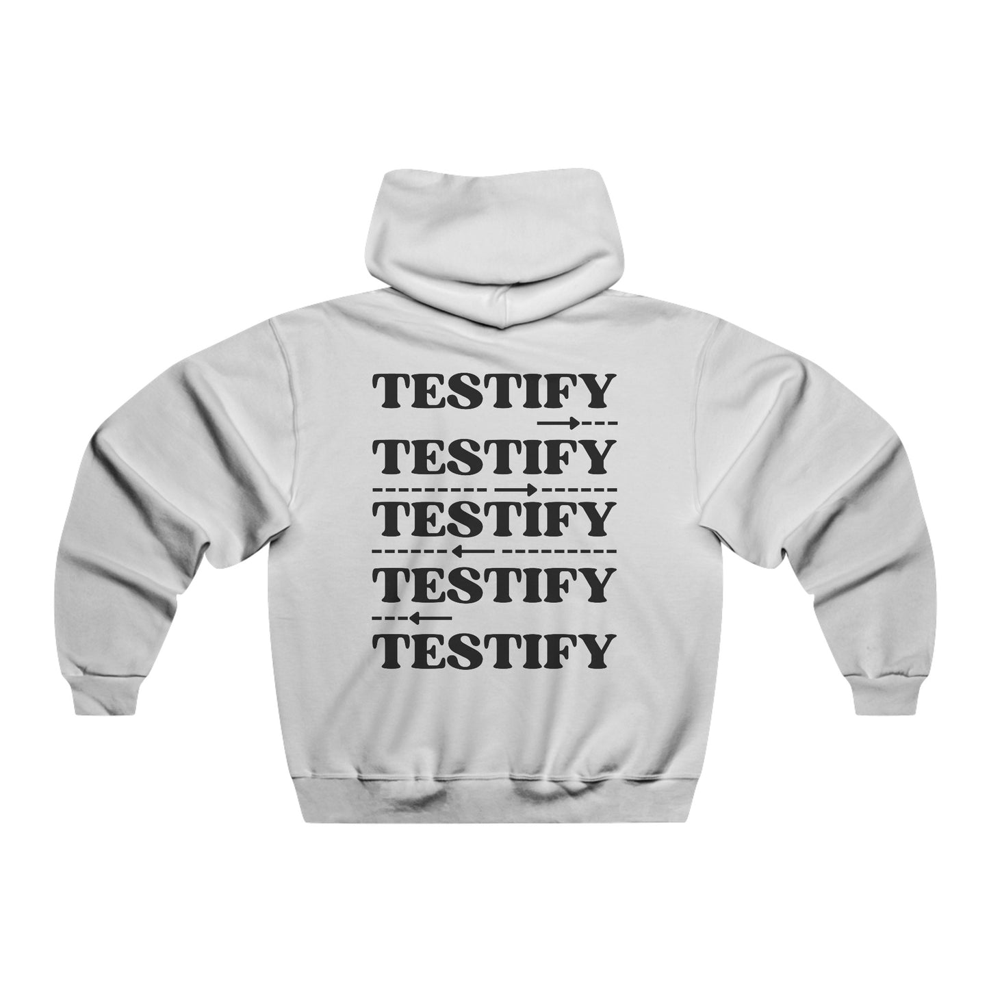 "TESTIFY" White Hoodie