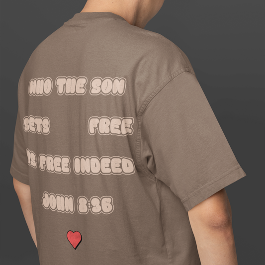 "THE SON SETS FREE" Expresso Tee