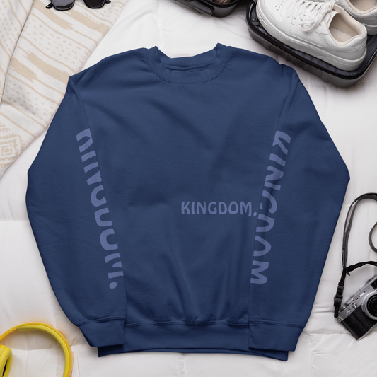 "KINGDOM" Navy Blue Crewneck